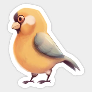 Cute Finch Drawing Sticker